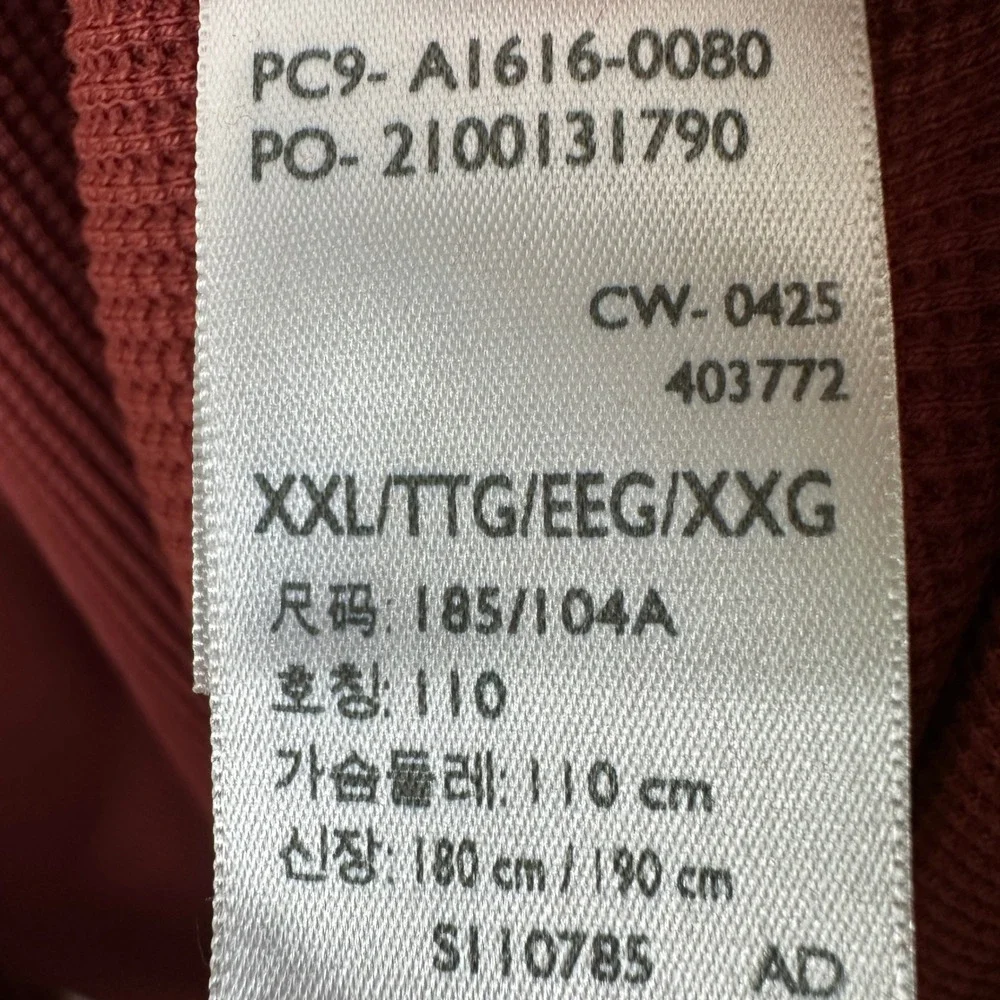 Levi's Men's XXL Thermal Shirt Burgundy Red‎ Waffle Knit Long Sleeve NEW